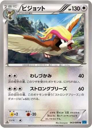 Pidgeot Pokemon card from Wild Blaze
