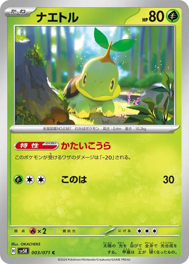 Turtwig Pokemon card from Wild Force