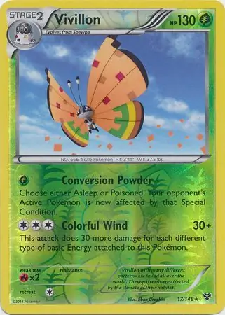 Vivillon Pink Reverse Holo