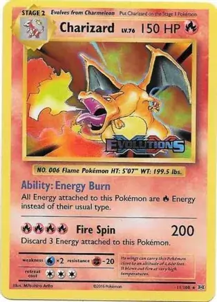 Charizard Evolutions Prerelease Pokemon card from XY Black Star Promos