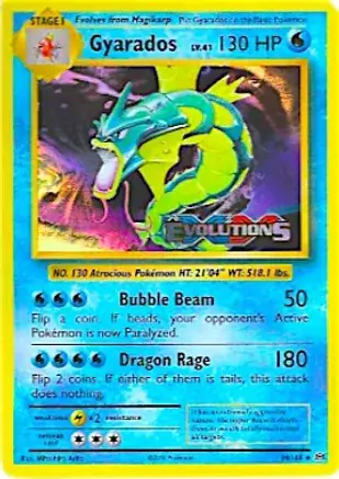 Gyarados Evolutions Prerelease Pokemon card from XY Black Star Promos