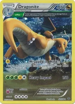 Dragonite Cosmo Holo Pokemon card from XY Black Star Promos