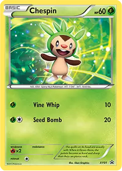 Chespin Pokemon card from XY Black Star Promos