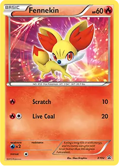 Fennekin Pokemon card from XY Black Star Promos