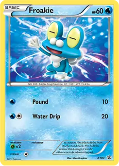 Froakie Pokemon card from XY Black Star Promos