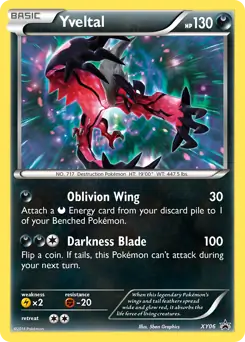 Yveltal Pokemon card from XY Black Star Promos