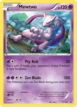 Mewtwo Pokemon card from XY Black Star Promos