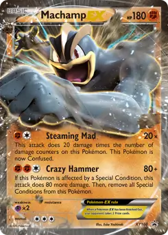 Machamp EX Pokemon card from XY Black Star Promos