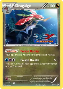 Dragalge Prerelease Pokemon card from XY Black Star Promos