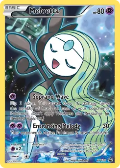 Meloetta Pokemon card from XY Black Star Promos