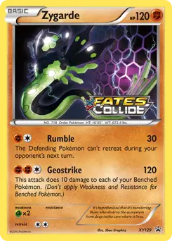 Zygarde Prerelease Pokemon card from XY Black Star Promos