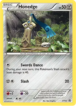 Honedge Pokemon card from XY Black Star Promos
