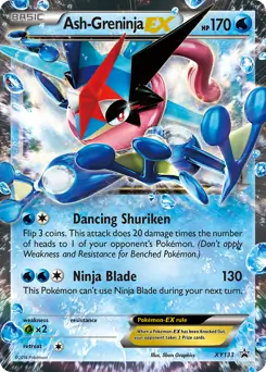 Ash-Greninja EX Pokemon card from XY Black Star Promos