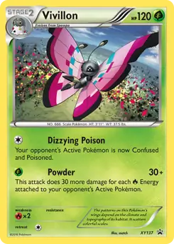 Vivillon Pokemon card from XY Black Star Promos