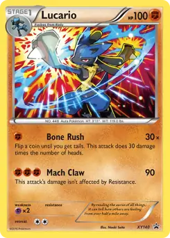 Lucario Pokemon card from XY Black Star Promos