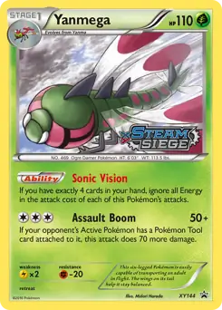 Yanmega Prerelease Pokemon card from XY Black Star Promos