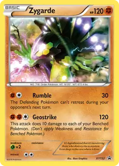 Zygarde Pokemon card from XY Black Star Promos