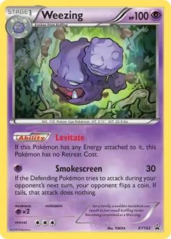 Weezing Pokemon card from XY Black Star Promos