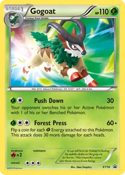 Gogoat Pokemon card from XY Black Star Promos