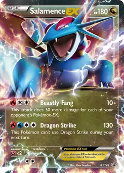 Salamence EX Pokemon card from XY Black Star Promos