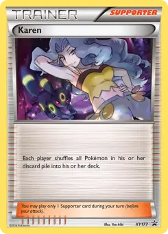 Karen Pokemon card from XY Black Star Promos