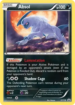 Absol Pokemon card from XY Black Star Promos