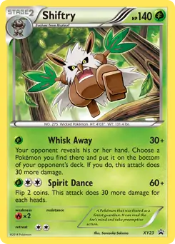 Shiftry Pokemon card from XY Black Star Promos