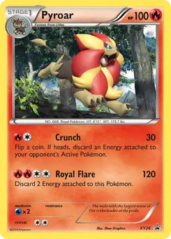 Pyroar Pokemon card from XY Black Star Promos