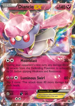 Diancie EX Pokemon card from XY Black Star Promos