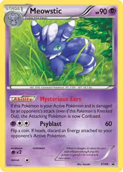 Meowstic Pokemon card from XY Black Star Promos