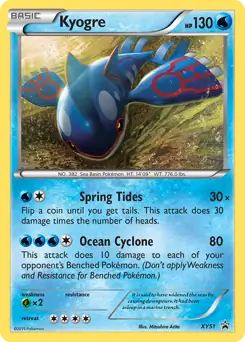 Kyogre Pokemon card from XY Black Star Promos