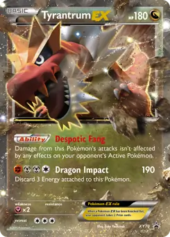 Tyrantrum EX Pokemon card from XY Black Star Promos