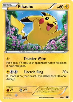 Pikachu Pokemon card from XY Black Star Promos