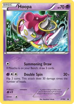 Hoopa Pokemon card from XY Black Star Promos